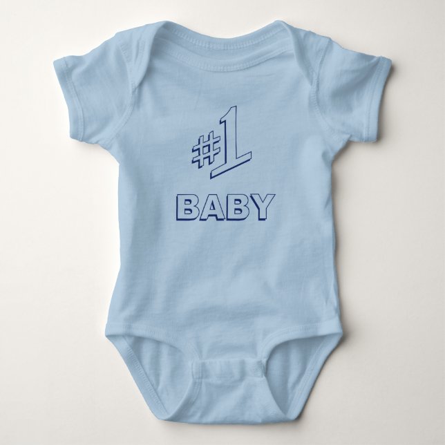 Body Para Bebê #1 bebê número um (Frente)