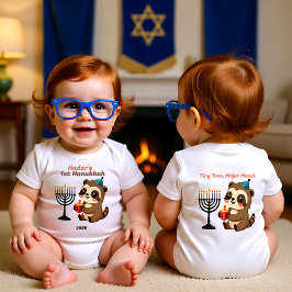Body Para Bebê 1st Hanukkah Tiny Toes, Major Mazel