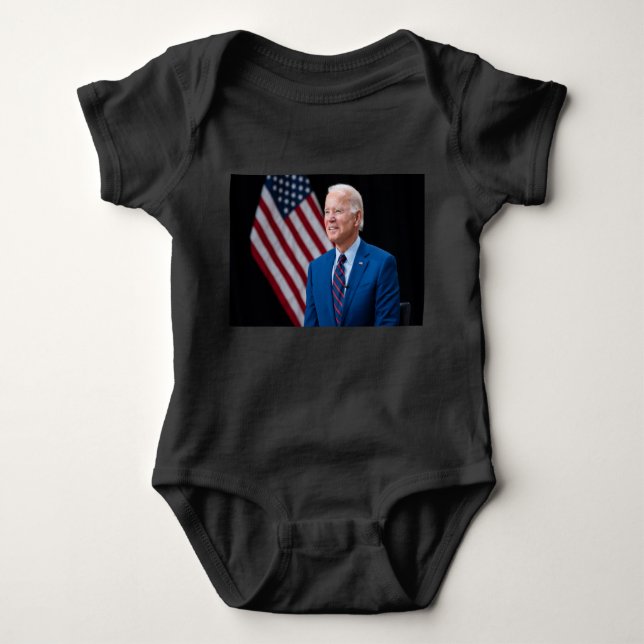 Body Para Bebê 2021 Joe Biden Presidente dos EUA Retrato (Frente)