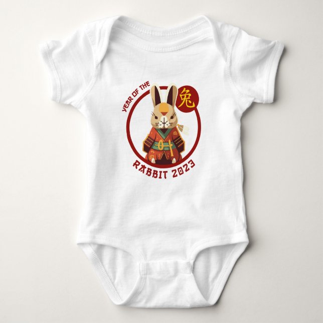 Body Para Bebê 2023 Year of the Rabbit Romper (Frente)