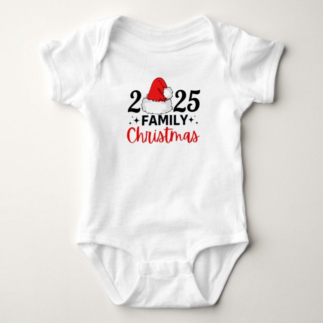 Body Para Bebê 2025 Family Christmas (Frente)