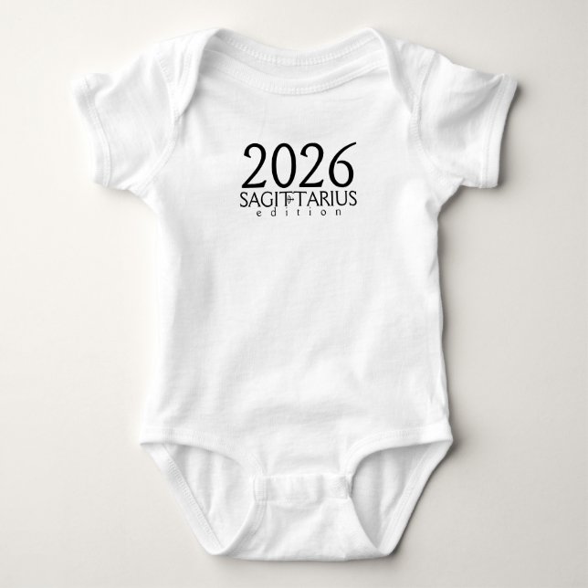 Body Para Bebê 2025 Sagittarius edition with symbol Baby T-Shirt (Frente)