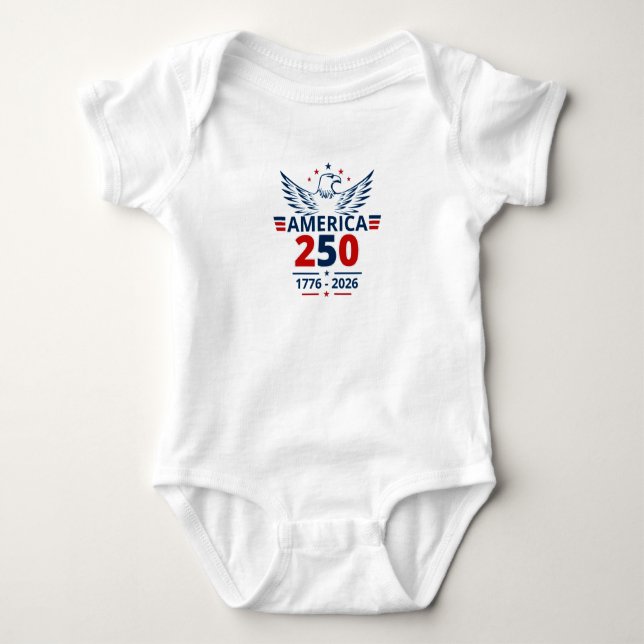 Body Para Bebê 250º aniversário dos EUA (Frente)