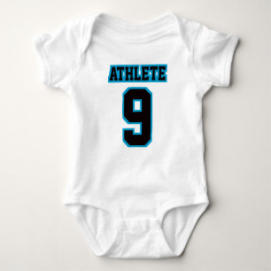 Body Para Bebê 2 Side WHITE BLACK BLUE Romper Futebol Jersey