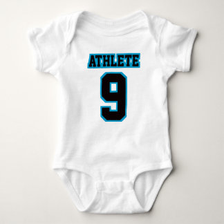Body Para Bebê 2 Side WHITE BLACK BLUE Romper Futebol Jersey