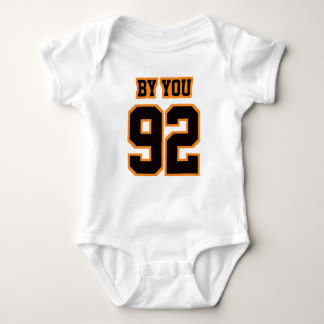 Body Para Bebê 2 Side WHITE BLACK ORANGE BodyPROCESSO Jersey