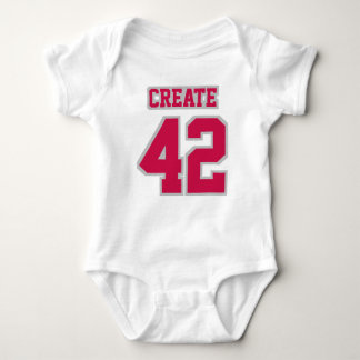 Body Para Bebê 2 Side WHITE CRIMSON SILVER Futebol Jersey Outfit
