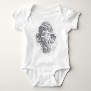 Body Para Bebê 3d senhor Ganesha - OM
