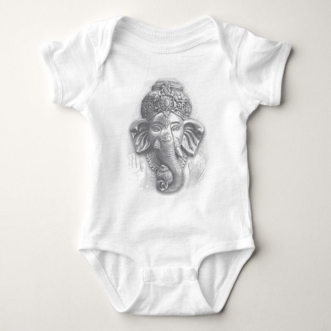 Body Para Bebê 3d senhor Ganesha - OM (Frente)