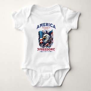 Body Para Bebê 4 de julho de American Eagle Sublimation-61901