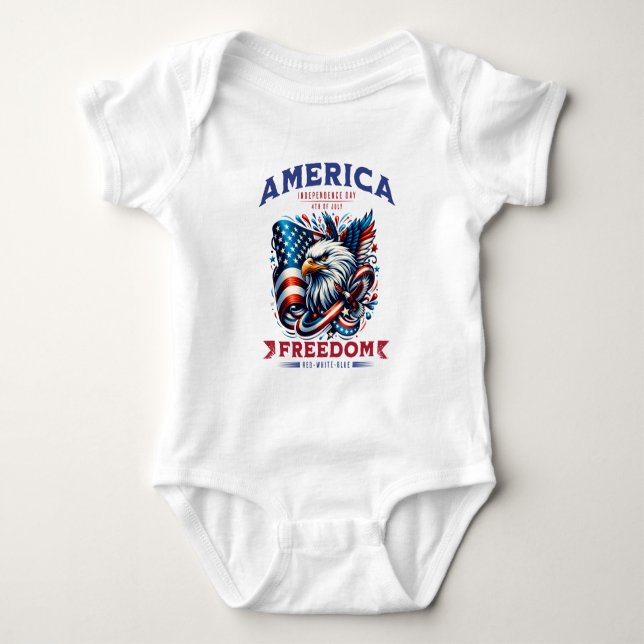 Body Para Bebê 4 de julho de American Eagle Sublimation-61901 (Frente)