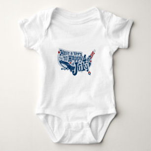 Body Para Bebê 4 De Julho Seguro E Feliz