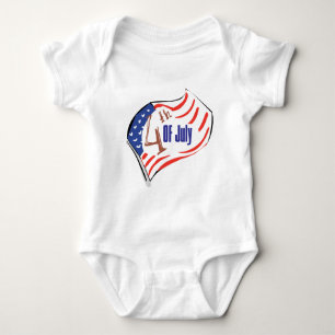 Body Para Bebê 4o da bandeira americana de julho