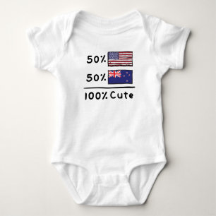 Body Para Bebê 50% Americana 50% Nova Zelândia 100% Cuta Nova Ze