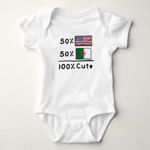 Body Para Bebê 50% americanos 50% argelinos 100% Cuta Argélia EU