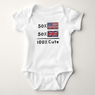 Body Para Bebê 50% americanos 50% britânicos 100% Reino Unido 