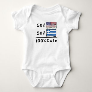 Body Para Bebê 50% americanos 50% gregos 100% Grécias Cute USA F