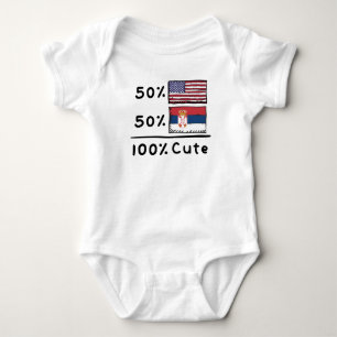 Body Para Bebê 50% dos americanos 50% sérvios 100% cubros Sérvi