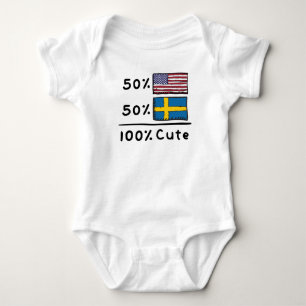Body Para Bebê 50% dos americanos 50% suecos 100% Suecias Cute US