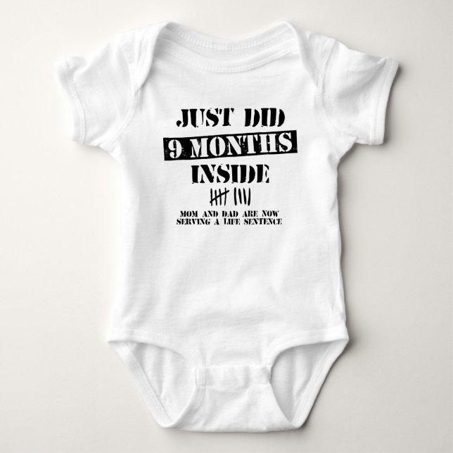 Body Para Bebê 9 Months Inside (Frente)