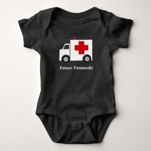 Body Para Bebê A ambulância   personalizou o paramédico futuro 