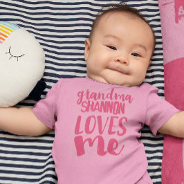 Body Para Bebê A avó cor-de-rosa personalizada do tutu AMA-ME