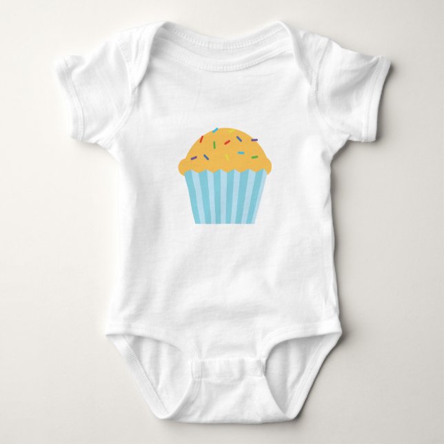 Body Para Bebê A baunilha polvilha o cupcake Babyware (Frente)