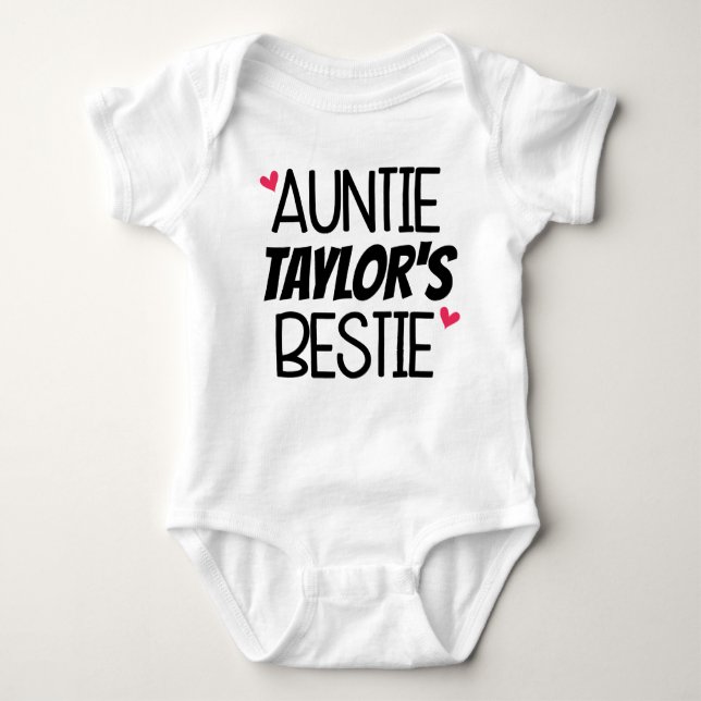 Body Para Bebê A Bestie Bebê Equipamento Bodysuit do Auntie (Frente)