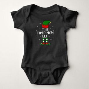 Body Para Bebê A Cansada Festa de Natal da Mãe Elf, que Correspon