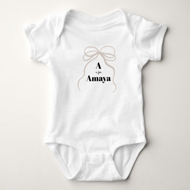 Body Para Bebê A é para o Conjunto de Roupas de Bebê Amaya Modern (Frente)