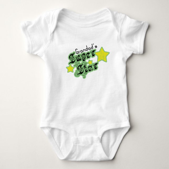 Body Para Bebê A estrela super do Grandad (Frente)