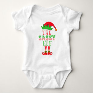 Body Para Bebê A Família de Natal Sassy Elf Matando Pajama