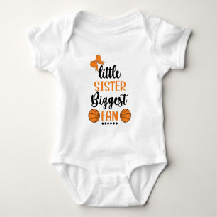 Body Para Bebê A Irmã Mais Alta Fã, Irmã Fã de Basquete, Fã,