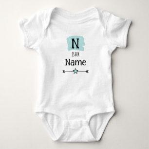 Body Para Bebê A letra inicial [A-Z] é para [Nome personalizado]