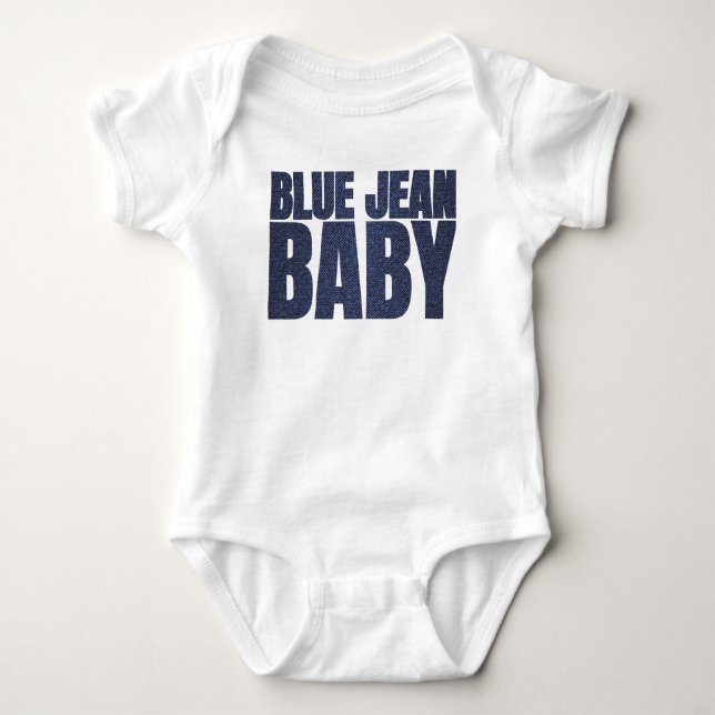 Body Para Bebê A Little Blue Jean Baby Denim Boy Baby (Frente)