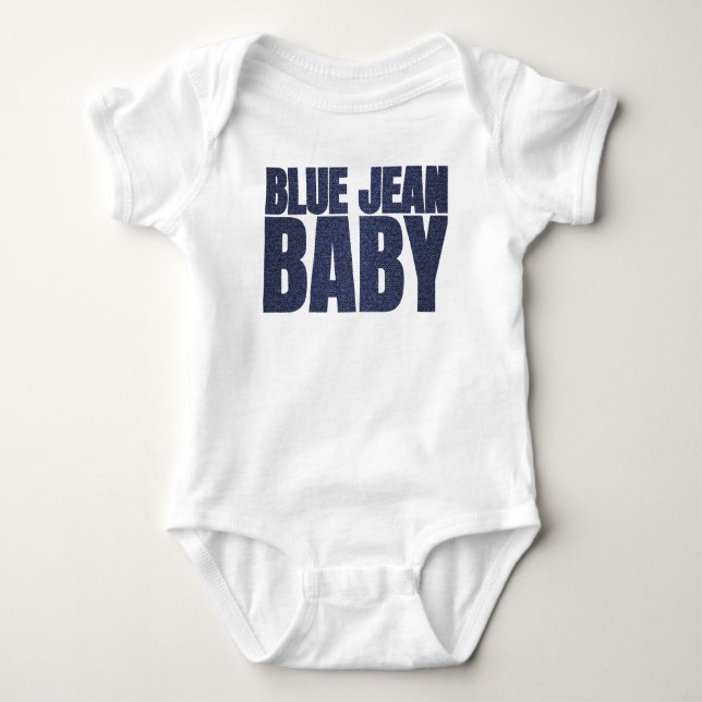 Body Para Bebê A Little Blue Jean Baby Denim Boy Baby (Frente)