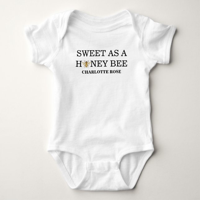 Body Para Bebê A little Honey Is On The Way Baby Shower (Frente)