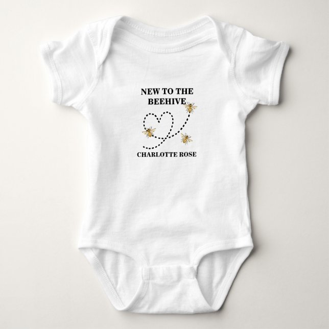 Body Para Bebê A little Honey Is On The Way Baby Shower (Frente)