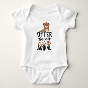 Body Para Bebê A lontra agradável é meu impressão animal do