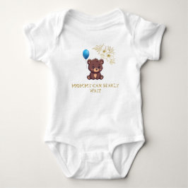 Body Para Bebê A MÃE MAL PODE ESPERAR menina fofa mal pode Bebê b