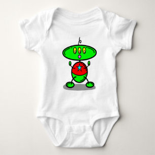Body Para Bebê A mágica desenha o t-shirt verde do robô dos