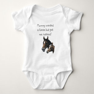 Body Para Bebê a mamã quis um creeper do bebê do cavalo…