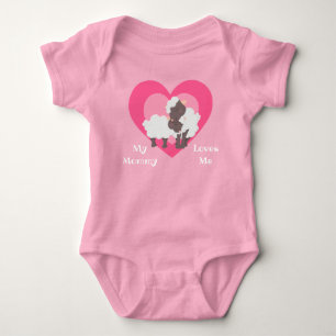 Body Para Bebê A mamãe ama-me cordeiro