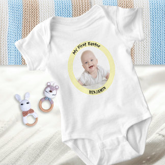 Body Para Bebê A minha primeira Páscoa personalizada Primavera ad