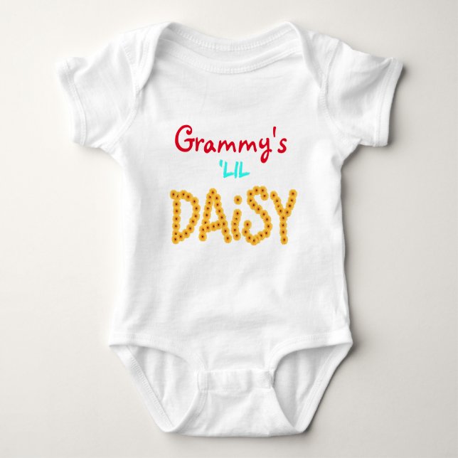 Body Para Bebê A pequena Daisy do Grammy, linda e personalizada! (Frente)