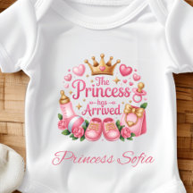 A Princesa Chegou Bebê Menina Personalizado