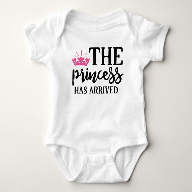 Body Para Bebê A Princesa Chegou – Bodysuit de Bebê Menina Fofa (Frente)