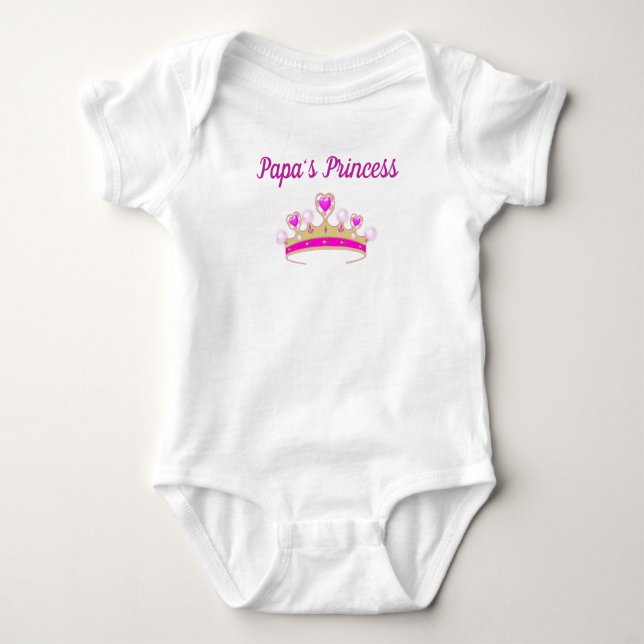 Body Para Bebê A Princesa do Papa Personalizada (Frente)