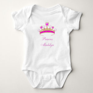 Body Para Bebê A princesa orgânica Madelyn, T do bebê da coroa,