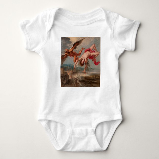 Body Para Bebê A queda de Ícaro (por Jacob Peter Gowy) (Frente)